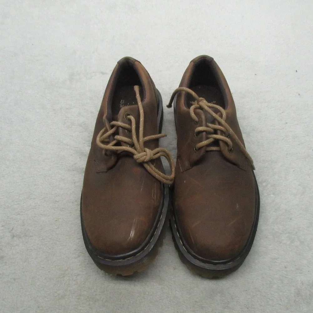 Dr. Martens Kent Unisex M9 W10 Oxford Shoes Brown Leather Lace Up Lug‎ Sole